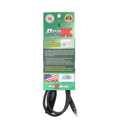 ProX XLR Male to RCA Male Audio Cable OFC Unbalanced Signal Cable | 5 ft