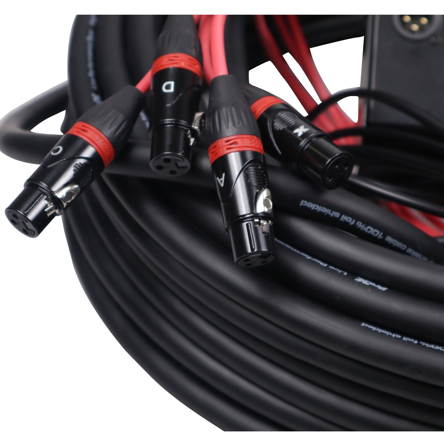 ProX XLR Stage Box Snakes 12x4 Tour-Grade OFC Audio Snake | 100 ft