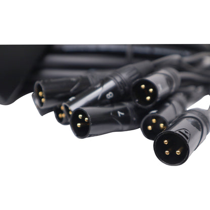 ProX XLR Stage Box Snakes 12x4 Tour-Grade OFC Audio Snake | 50 ft