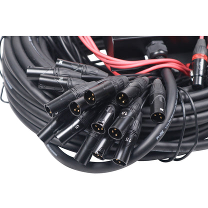 ProX XLR Stage Box Snakes 16x4 Tour-Grade 16-Channel Audio Snake | 100 ft