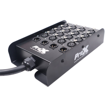 ProX XLR Stage Box Snakes 16x4 Tour-Grade 16-Channel Audio Snake | 100 ft