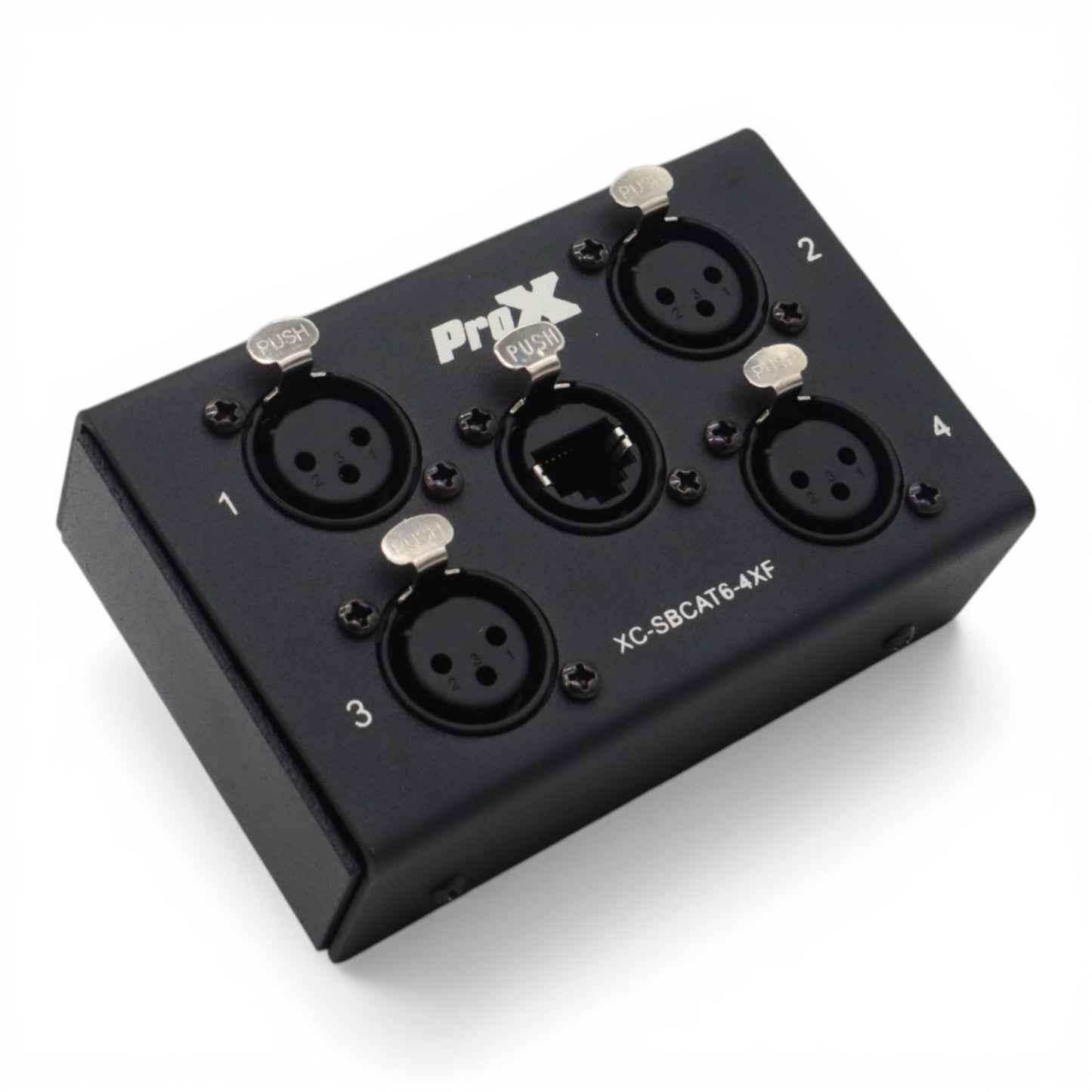 ProX CAT6 Audio/DMX Snake Boxes 4-Channel Portable Snake Box | Female