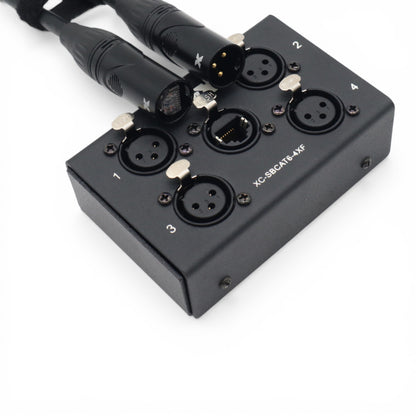 ProX CAT6 Audio/DMX Snake Boxes 4-Channel Portable Snake Box | Female