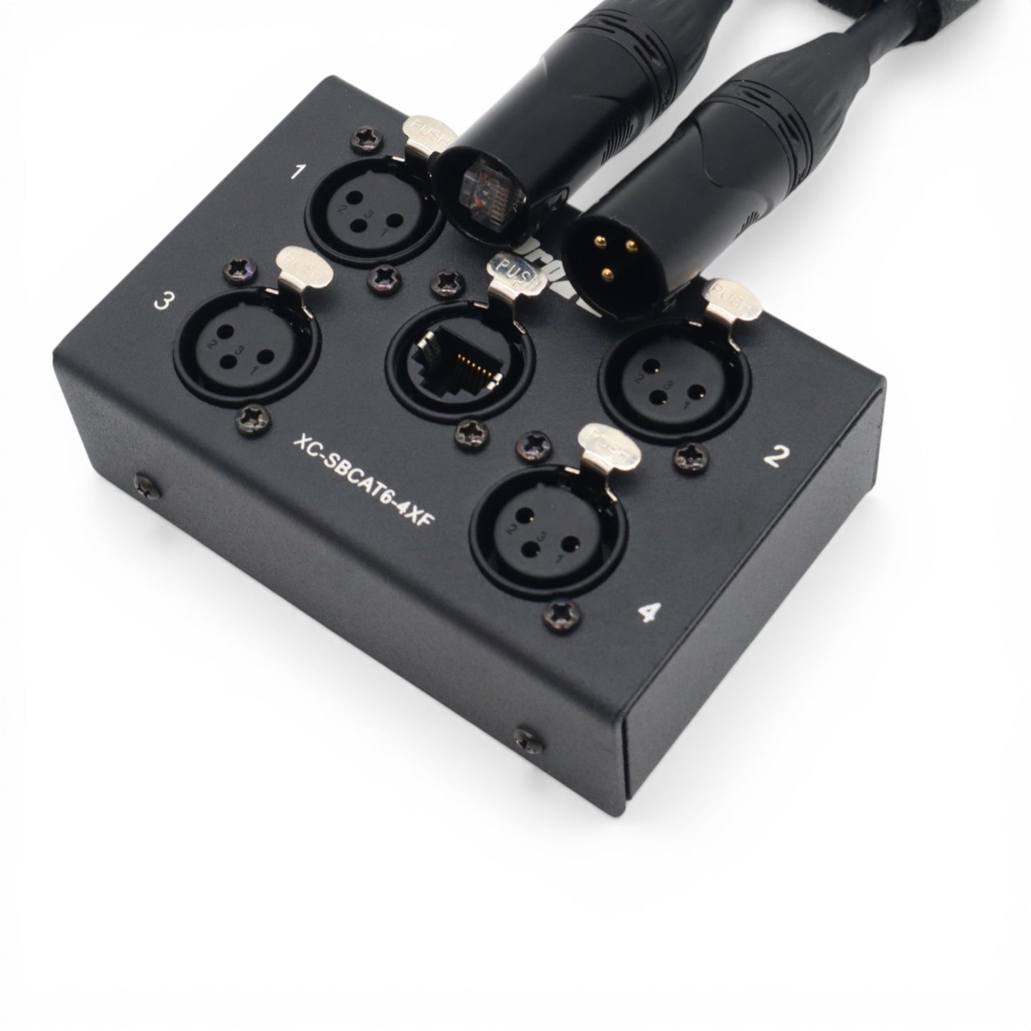 ProX CAT6 Audio/DMX Snake Boxes 4-Channel Portable Snake Box | Female