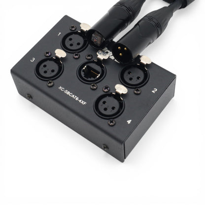 ProX CAT6 Audio/DMX Snake Boxes 4-Channel Portable Snake Box | Female