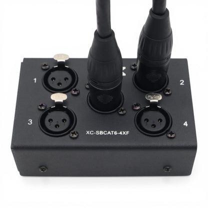 ProX CAT6 Audio/DMX Snake Boxes 4-Channel Portable Snake Box | Female