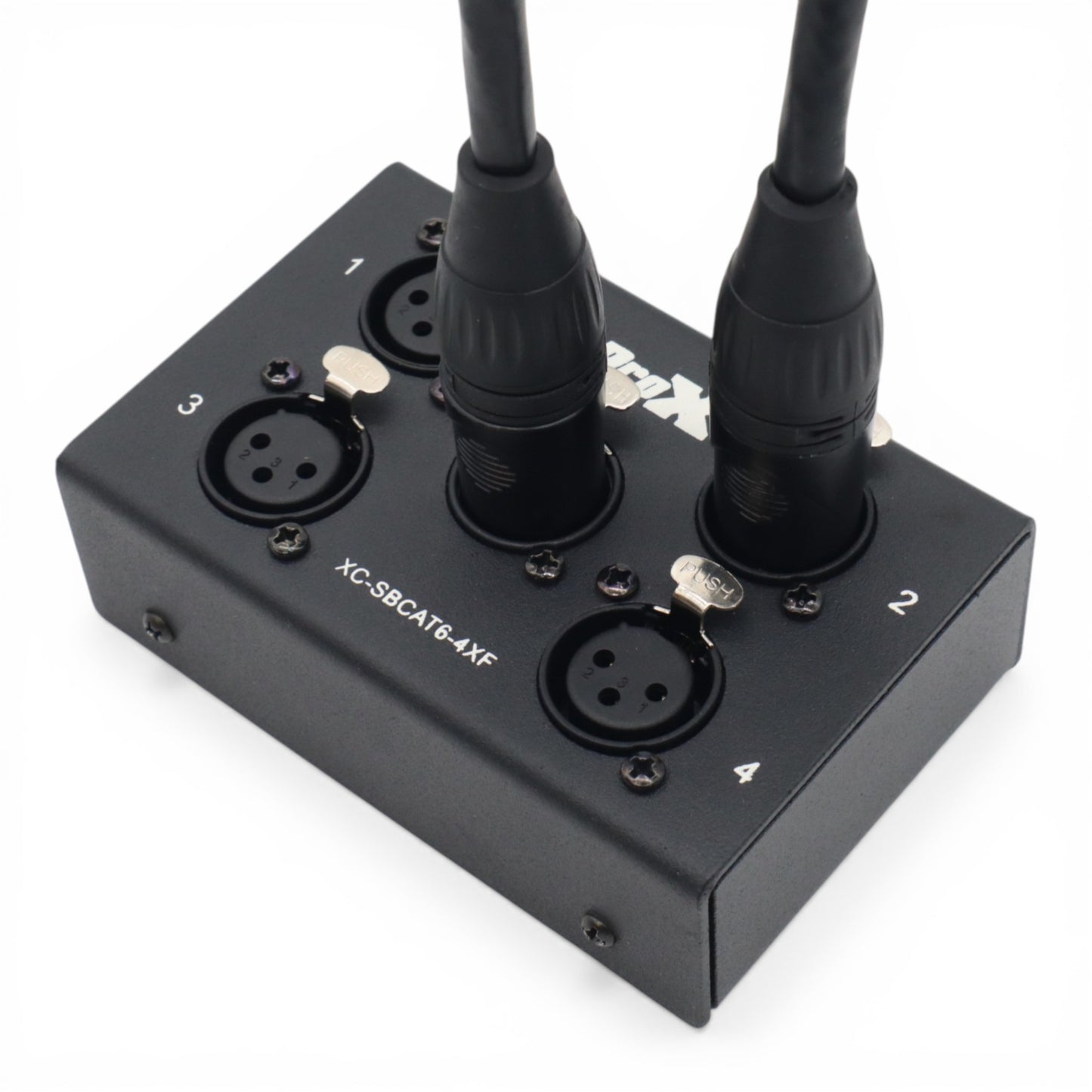 ProX CAT6 Audio/DMX Snake Boxes 4-Channel Portable Snake Box | Female
