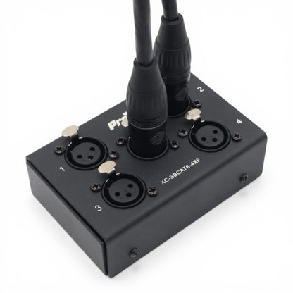 ProX CAT6 Audio/DMX Snake Boxes 4-Channel Portable Snake Box | Female