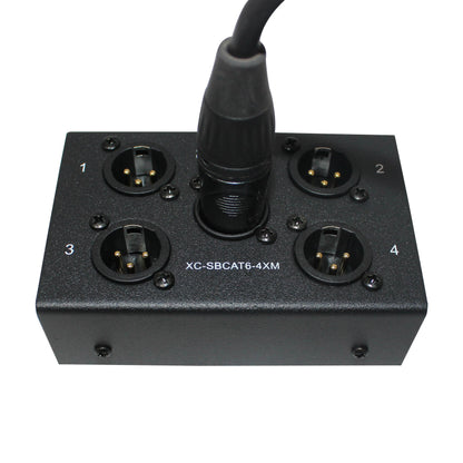 ProX CAT6 Audio/DMX Snake Boxes 4-Channel Portable Snake Box | Male