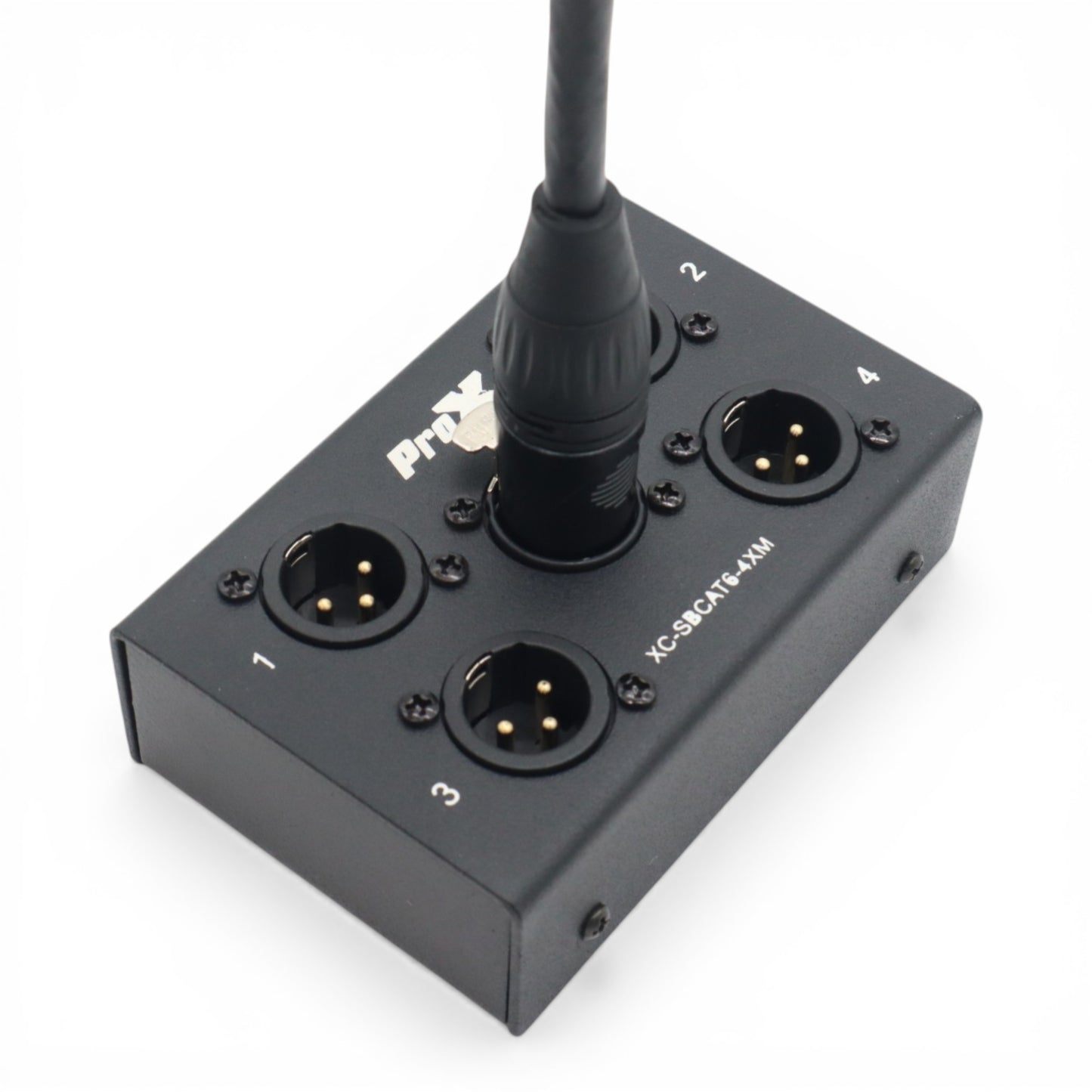 ProX CAT6 Audio/DMX Snake Boxes 4-Channel Portable Snake Box | Male