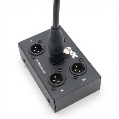 ProX CAT6 Audio/DMX Snake Boxes 4-Channel Portable Snake Box | Male