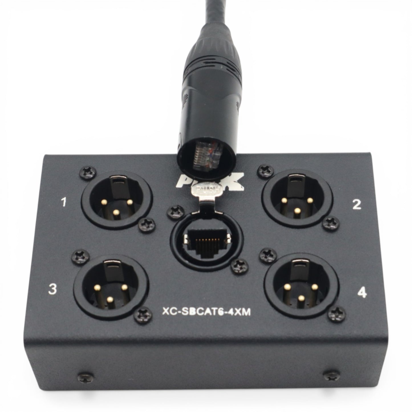 ProX CAT6 Audio/DMX Snake Boxes 4-Channel Portable Snake Box | Male