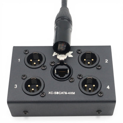 ProX CAT6 Audio/DMX Snake Boxes 4-Channel Portable Snake Box | Male