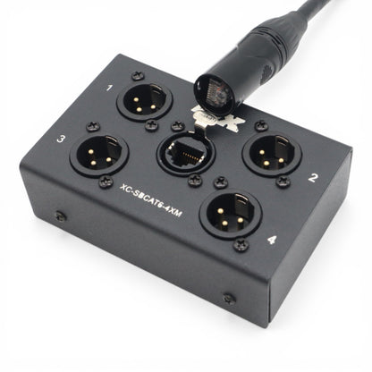 ProX CAT6 Audio/DMX Snake Boxes 4-Channel Portable Snake Box | Male