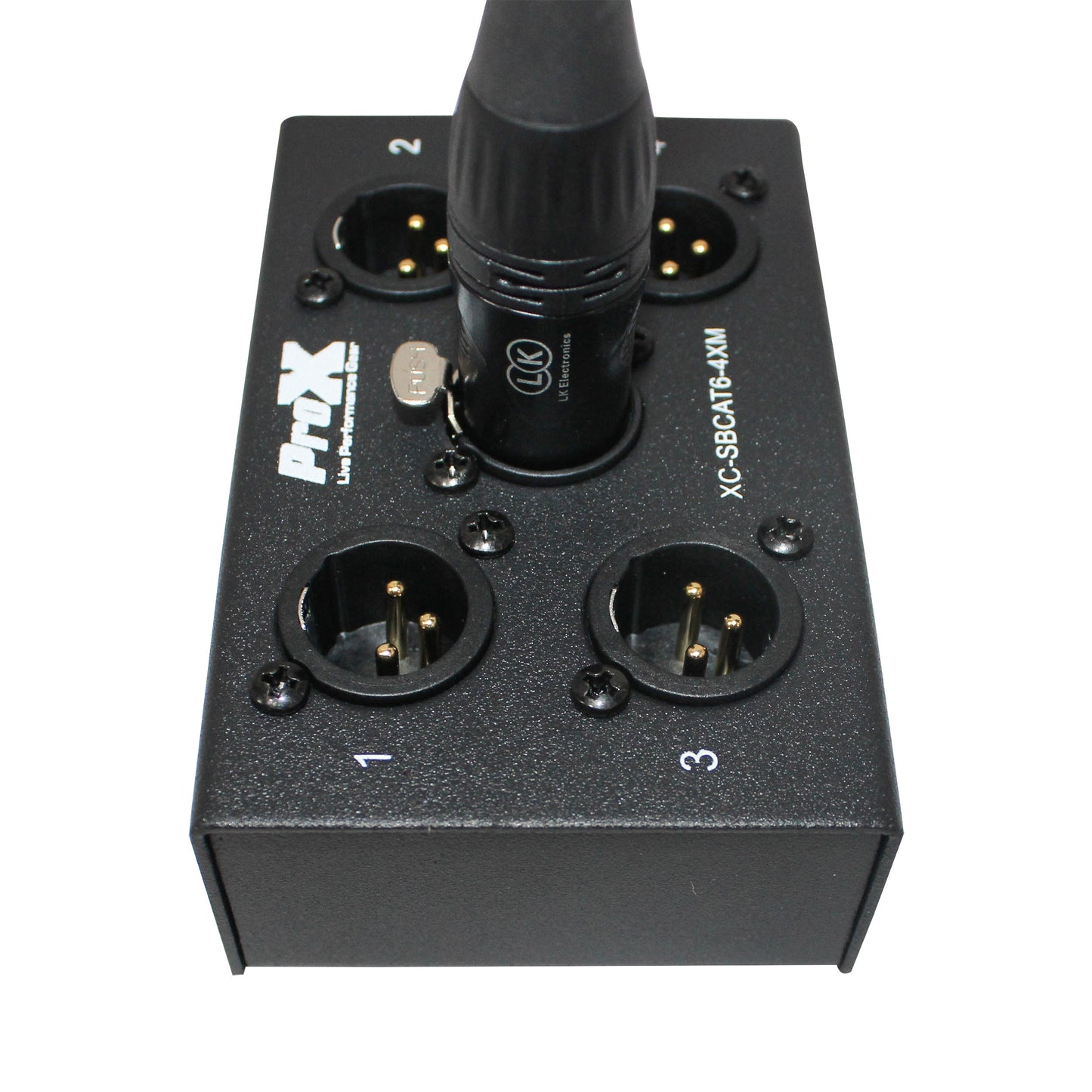 ProX CAT6 Audio/DMX Snake Boxes 4-Channel Portable Snake Box | Male