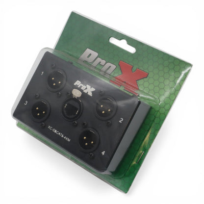 ProX CAT6 Audio/DMX Snake Boxes 4-Channel Portable Snake Box | Male