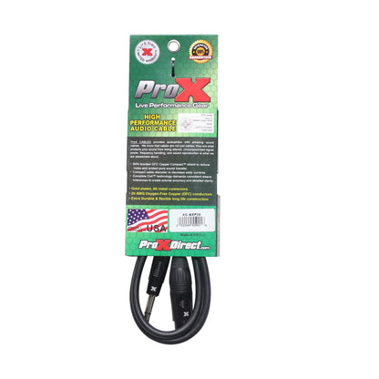 ProX TRS to XLR-F Balanced Audio Cables OFC Conductors With Metal Housings | 5 ft