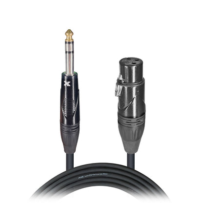 ProX TRS to XLR-F Balanced Audio Cables OFC Conductors With Metal Housings | 10 ft