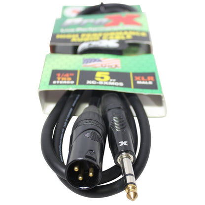 ProX XLR-M to TRS Balanced Audio Cables OFC High Performance Cable | 5 ft