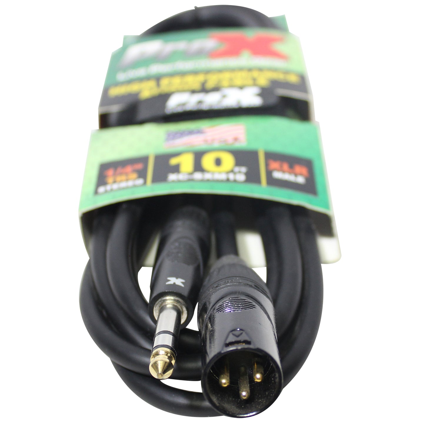 ProX XLR-M to TRS Balanced Audio Cables OFC High Performance Cable | 10 ft