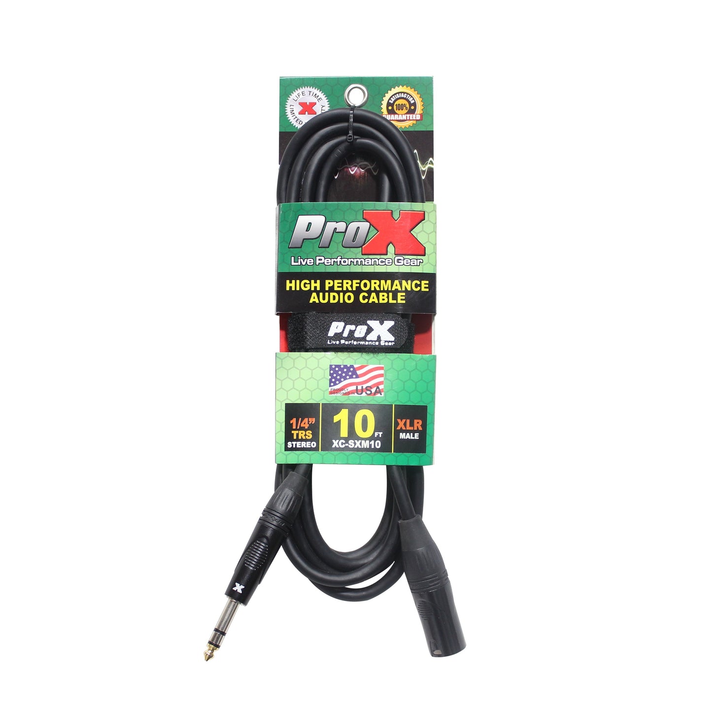 ProX XLR-M to TRS Balanced Audio Cables OFC High Performance Cable | 10 ft