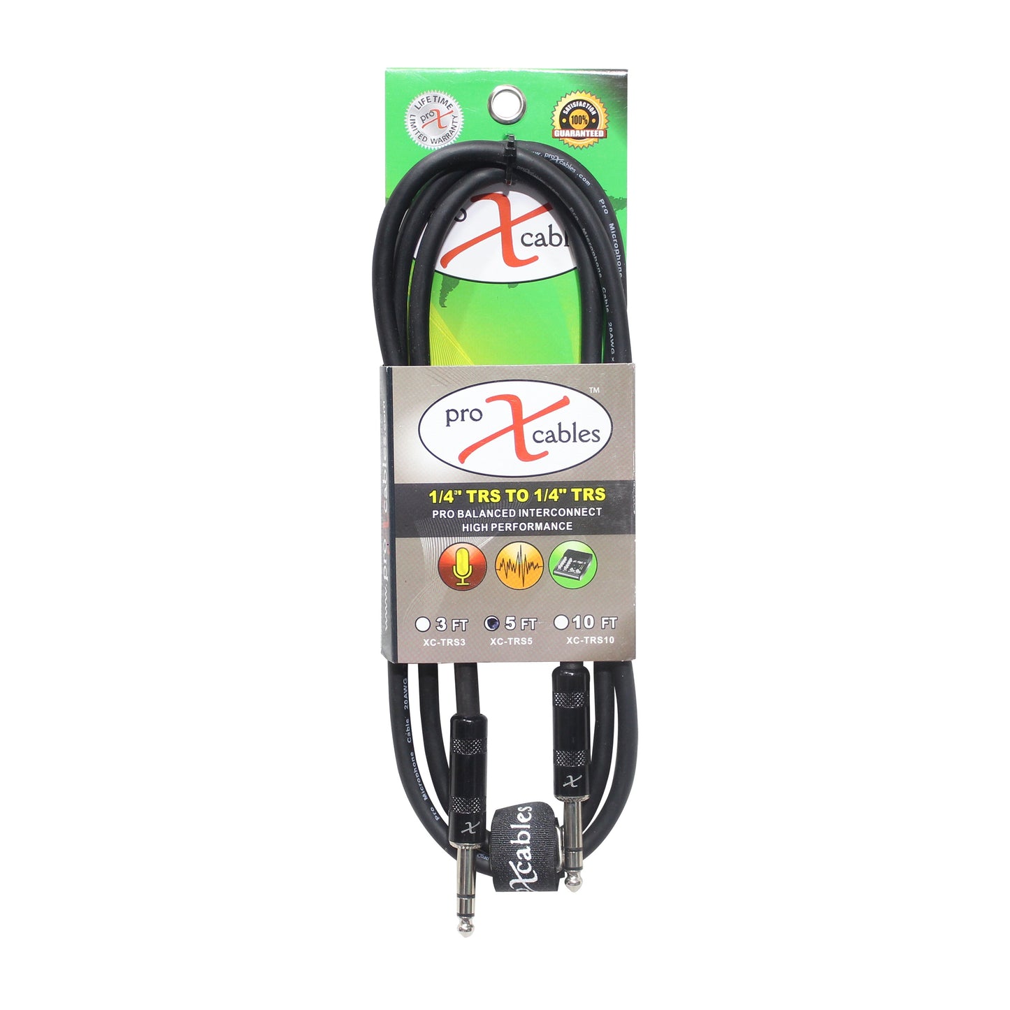 ProX XC-TRS Balanced 1/4" TRS-M to TRS-M OFC Audio Cable | 5 ft