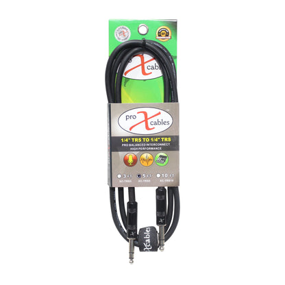 ProX XC-TRS Balanced 1/4" TRS-M to TRS-M OFC Audio Cable | 5 ft