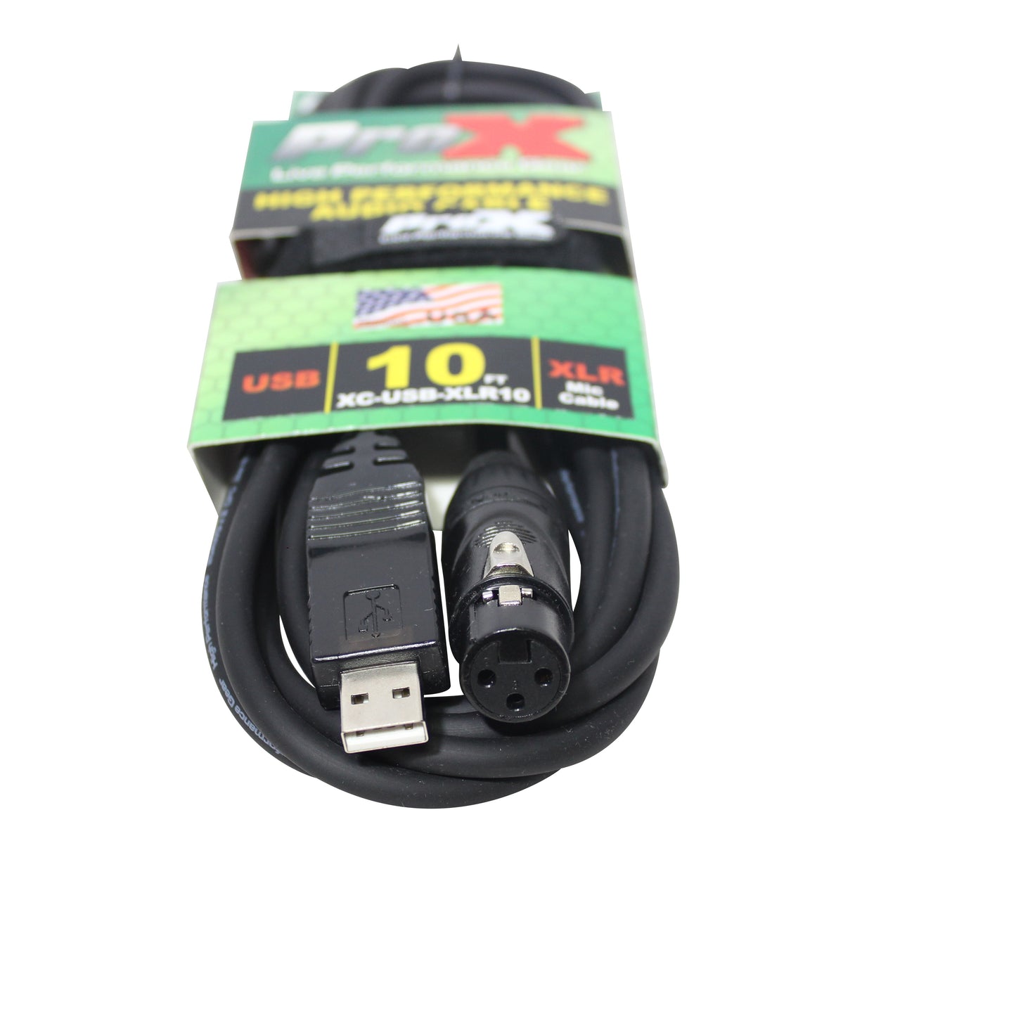ProX XLR-F to USB Audio Cable XLR Mic to Computer Passive Cable | 10 Ft