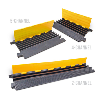 ProX Cable Protector Ramp Heavy-Duty Rubber Speed Bump Cover | 2-Channel