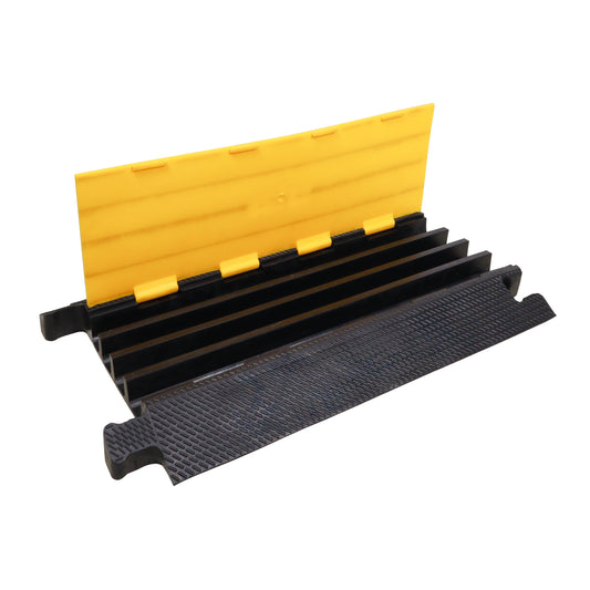 ProX Cable Protector Ramp Heavy-Duty Rubber Speed Bump Cover | 4-Channel
