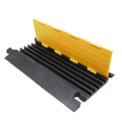 ProX Cable Protector Ramp Heavy-Duty Rubber Speed Bump Cover | 5-Channel