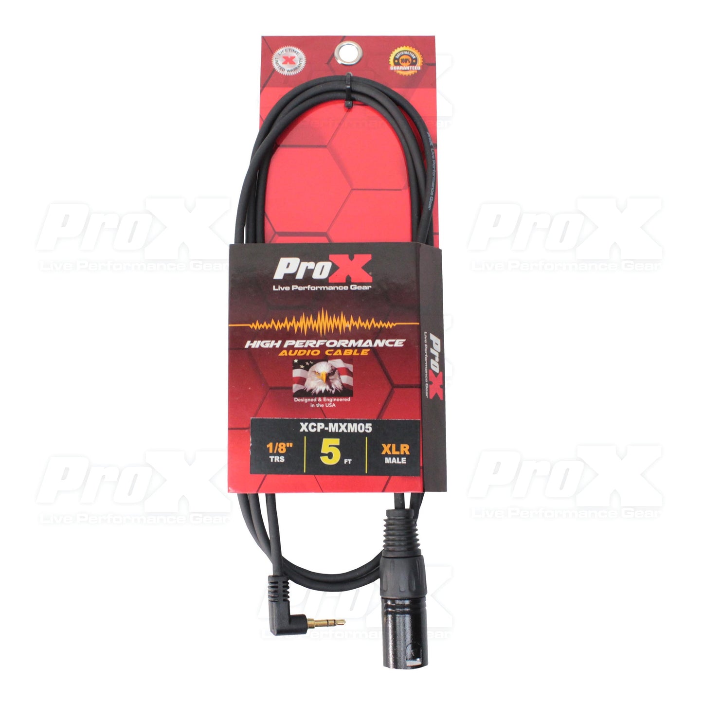 ProX 3.5mm TRS Mini to XLR Male Cable Unbalanced OFC Premium Audio | 5 ft