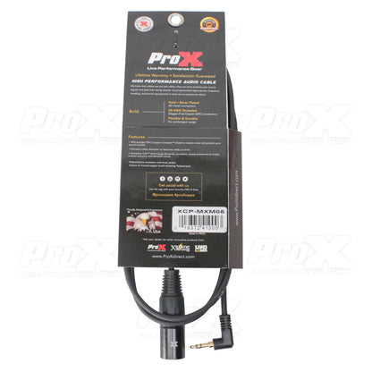 ProX 3.5mm TRS Mini to XLR Male Cable Unbalanced OFC Premium Audio | 5 ft
