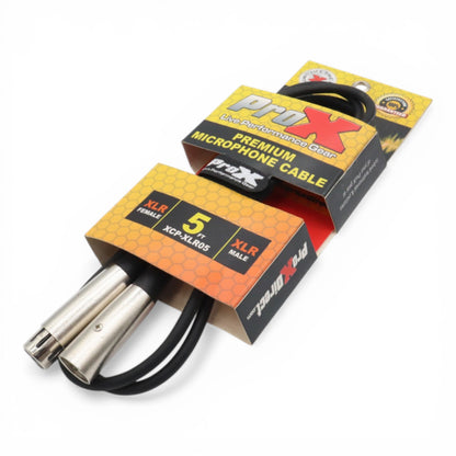 ProX XLR Balanced Audio Cable OFC Mic Cable With All-Metal Connectors | 5 ft