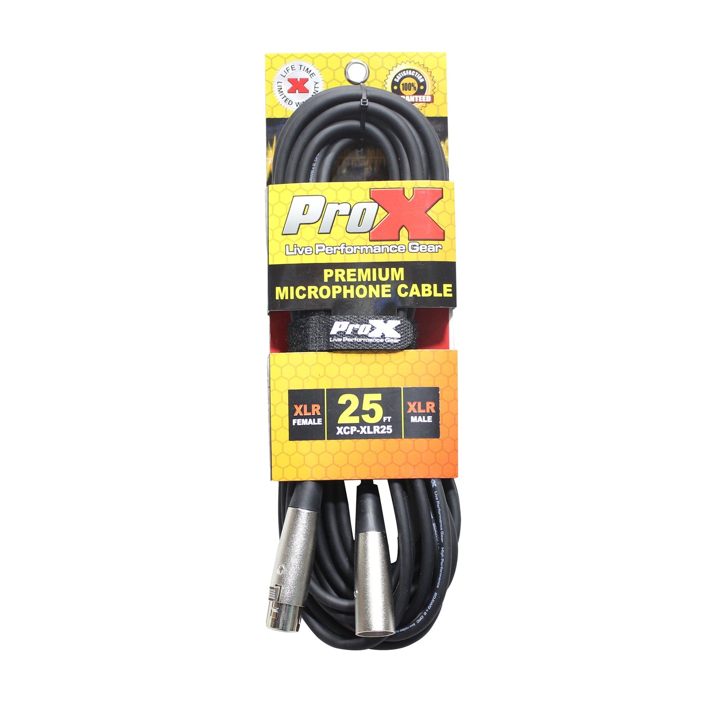 ProX XLR Balanced Audio Cable OFC Mic Cable With All-Metal Connectors | 25 ft