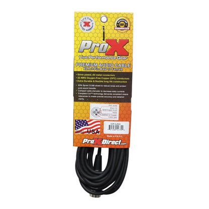 ProX XLR Balanced Audio Cable OFC Mic Cable With All-Metal Connectors | 25 ft