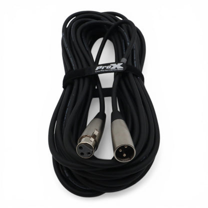 ProX XLR Balanced Audio Cable OFC Mic Cable With All-Metal Connectors | 50 ft