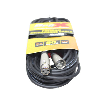 ProX XLR Balanced Audio Cable OFC Mic Cable With All-Metal Connectors | 50 ft