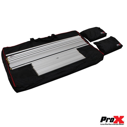 ProX 5-Panel DJ Facade Aluminum Scrim Frame With Quick Release Hinges | Silver
