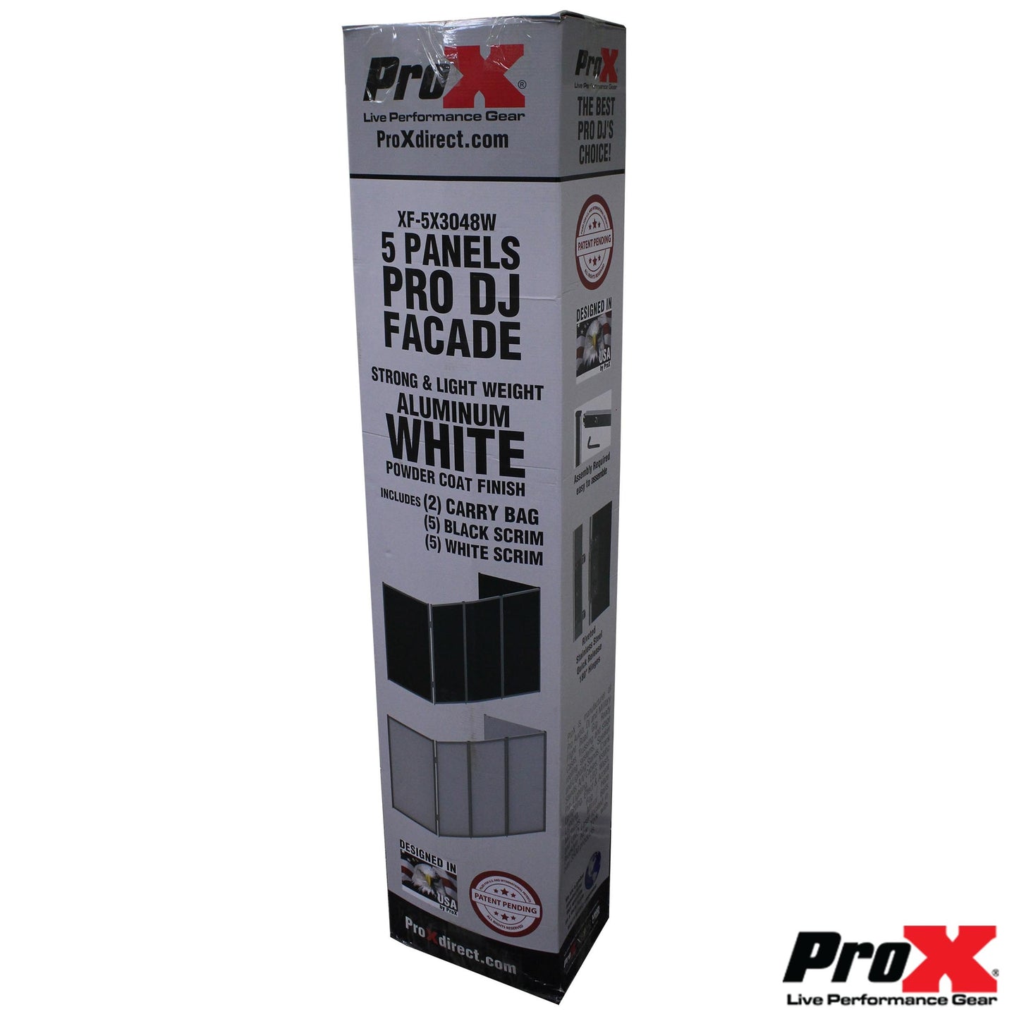 ProX 5-Panel DJ Facade Aluminum Scrim Frame With Quick Release Hinges | Silver