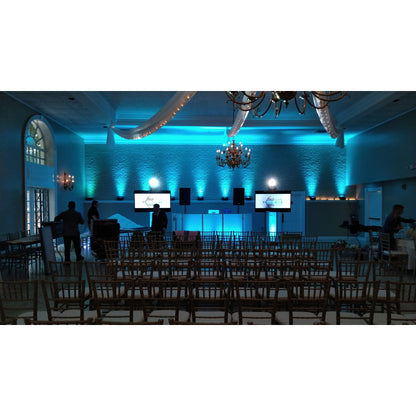 ProX 5-Panel DJ Facade Aluminum Scrim Frame With Quick Release Hinges | White
