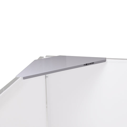 ProX Universal Set of Corner Shelves for DJ Facades | White