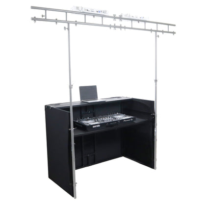 ProX XF-MESAMEDIAMK2 DJ Facade TV Workstation With Scrims and Bag