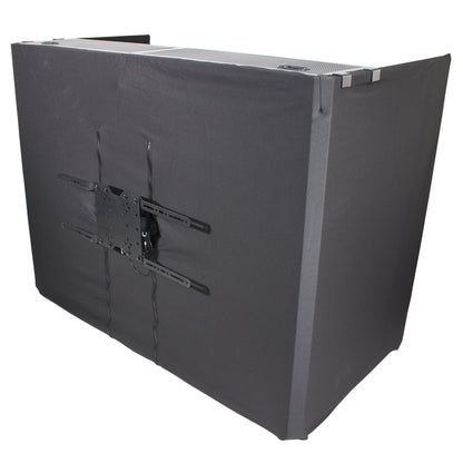 ProX XF-MESAMEDIAMK2 DJ Facade TV Workstation With Scrims and Bag