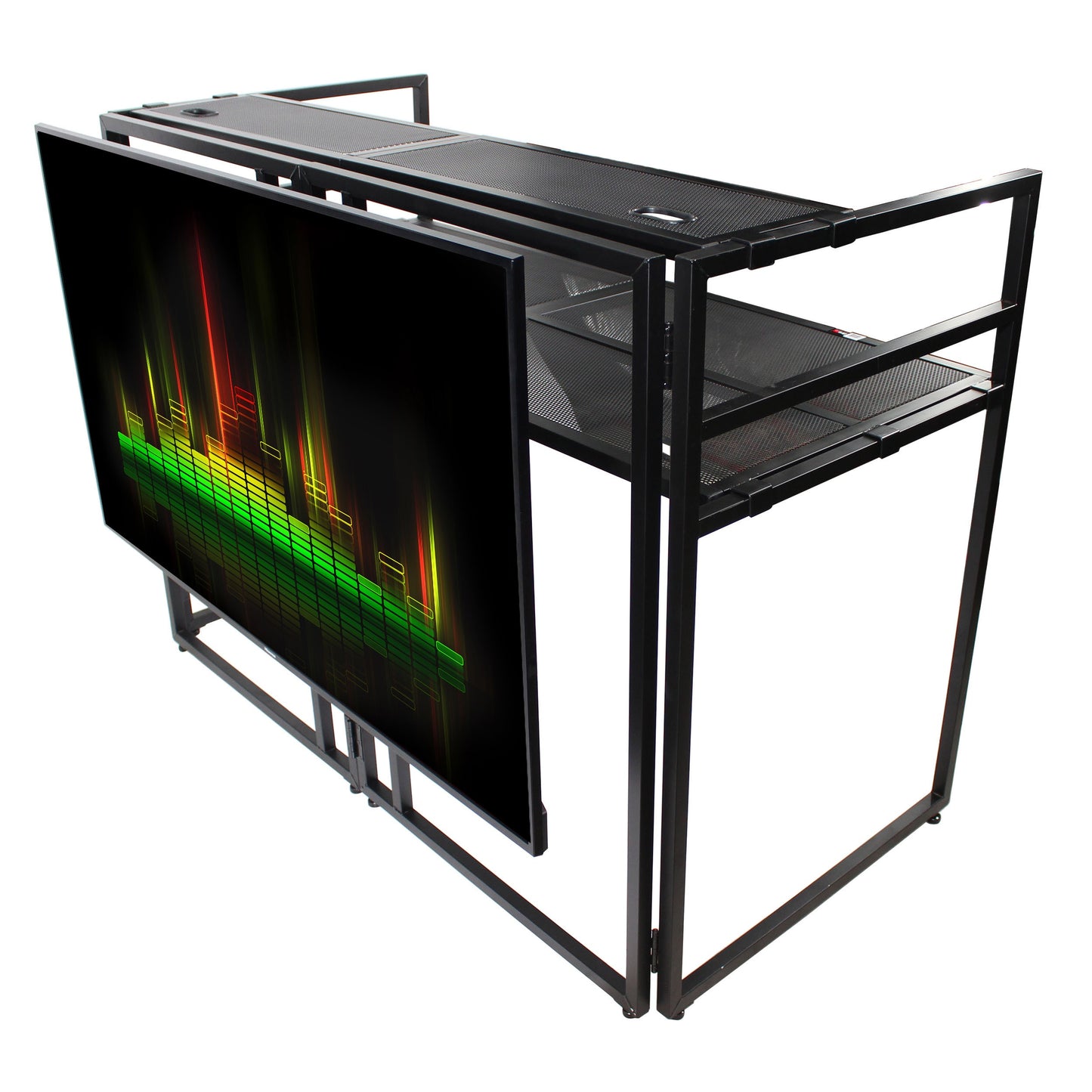 ProX XF-MESAMEDIAMK2 DJ Facade TV Workstation With Scrims and Bag