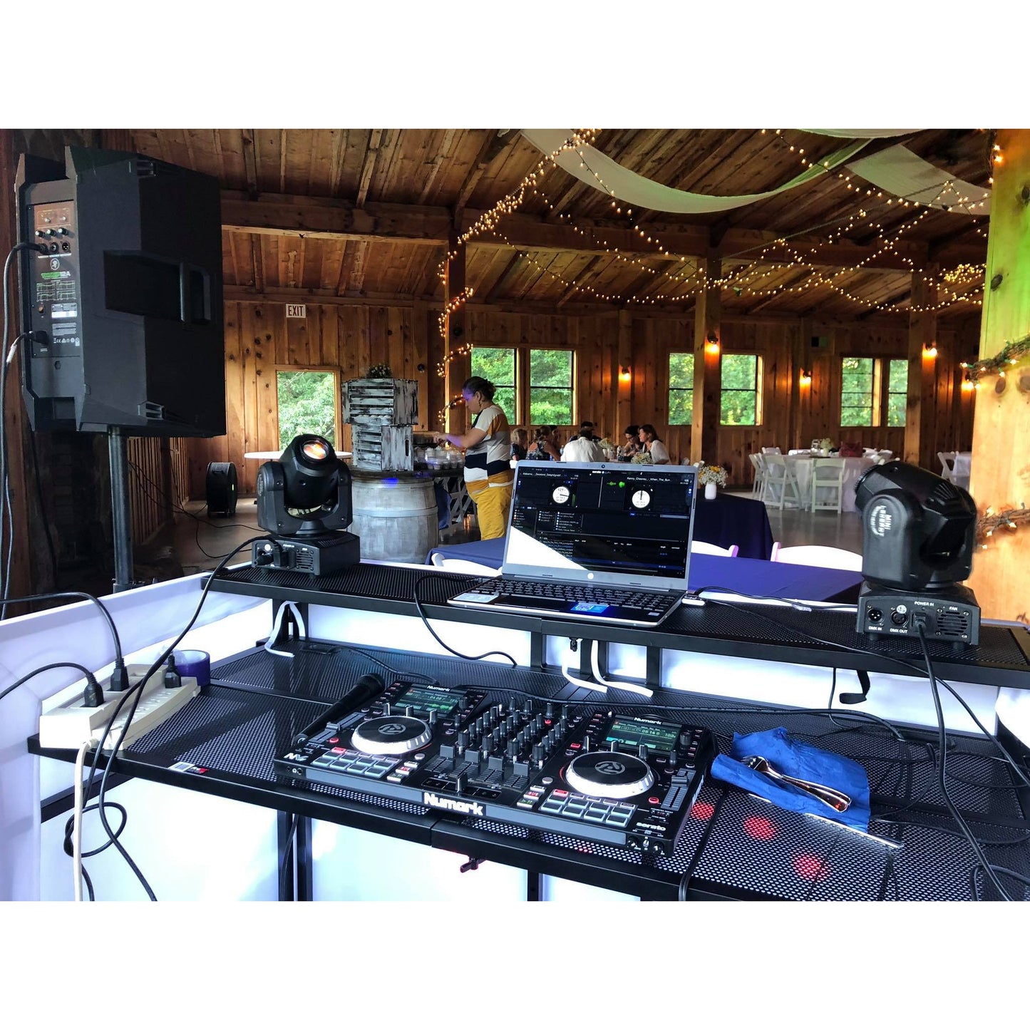 ProX XF-MESAMEDIAMK2 DJ Facade TV Workstation With Scrims and Bag