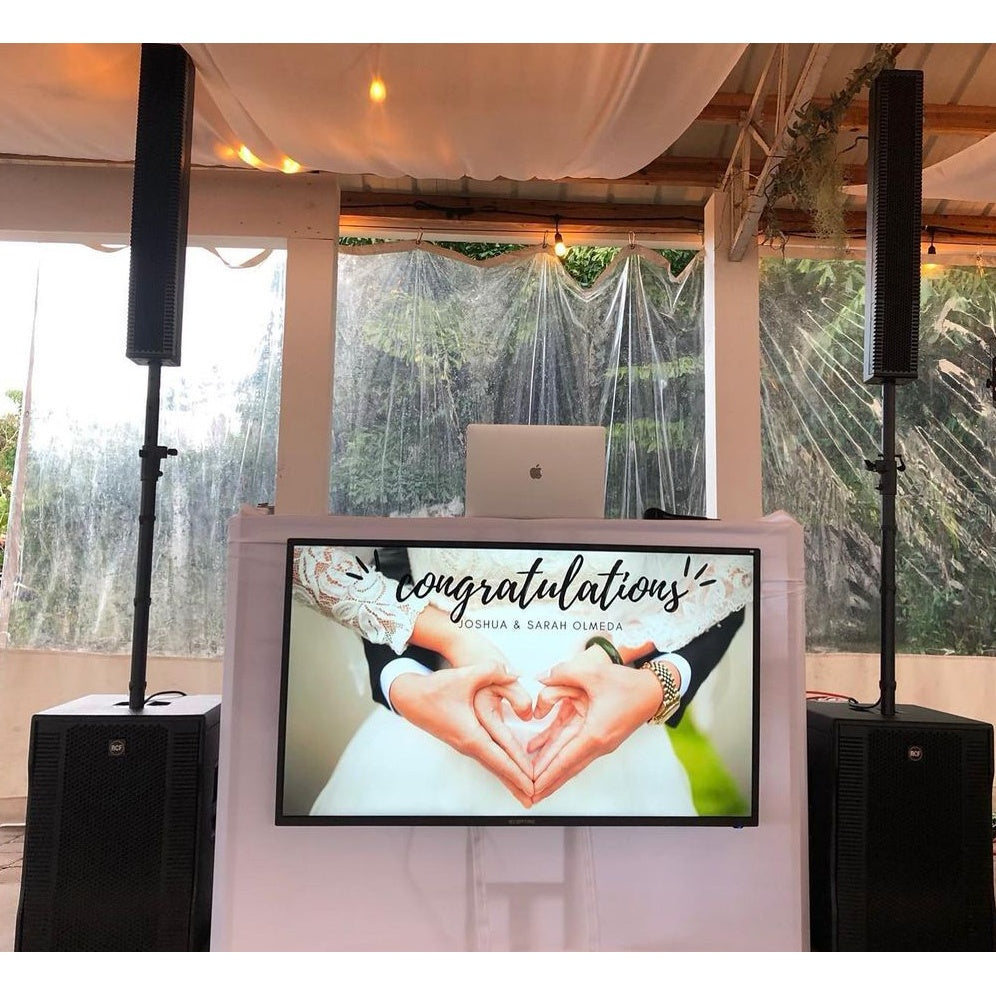 ProX XF-MESAMEDIAMK2 DJ Facade TV Workstation With Scrims and Bag