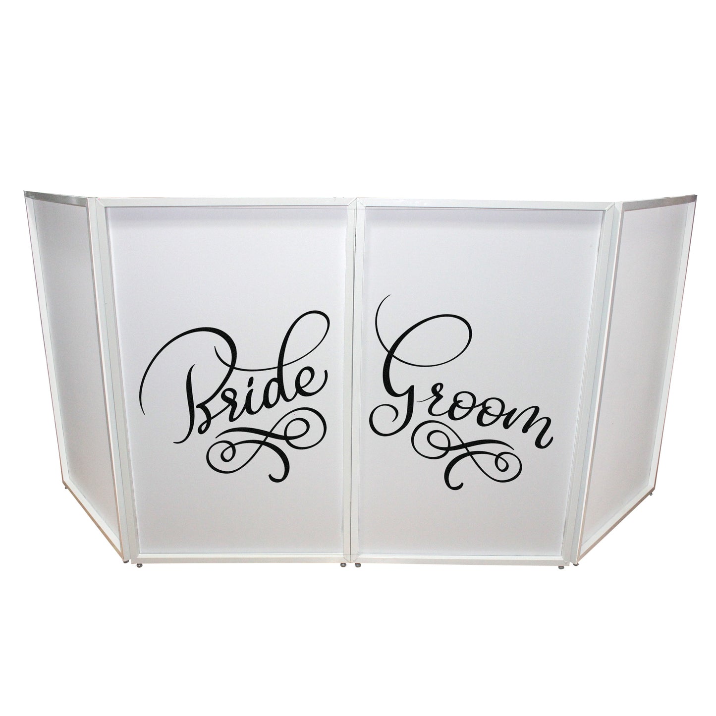 ProX Facade Enhancement Scrim Lycra DJ Facade Cover | Bride and Groom | Set of 2