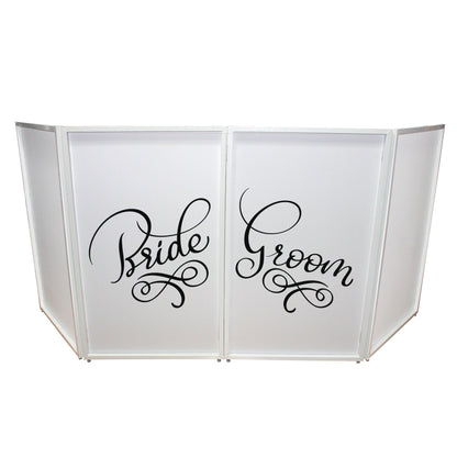 ProX Facade Enhancement Scrim Lycra DJ Facade Cover | Bride and Groom | Set of 2