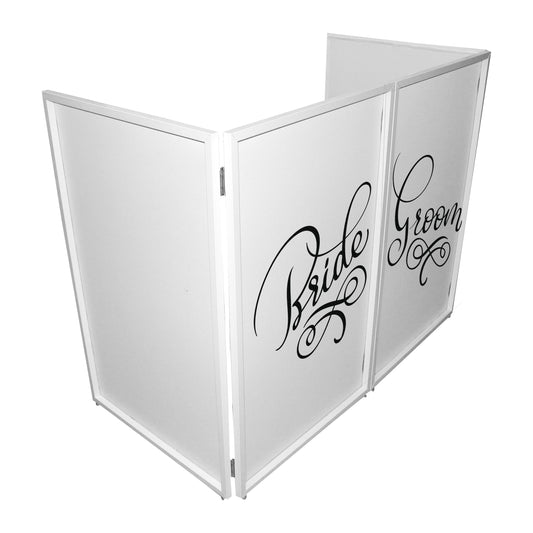 ProX Facade Enhancement Scrim Lycra DJ Facade Cover | Bride and Groom | Set of 2